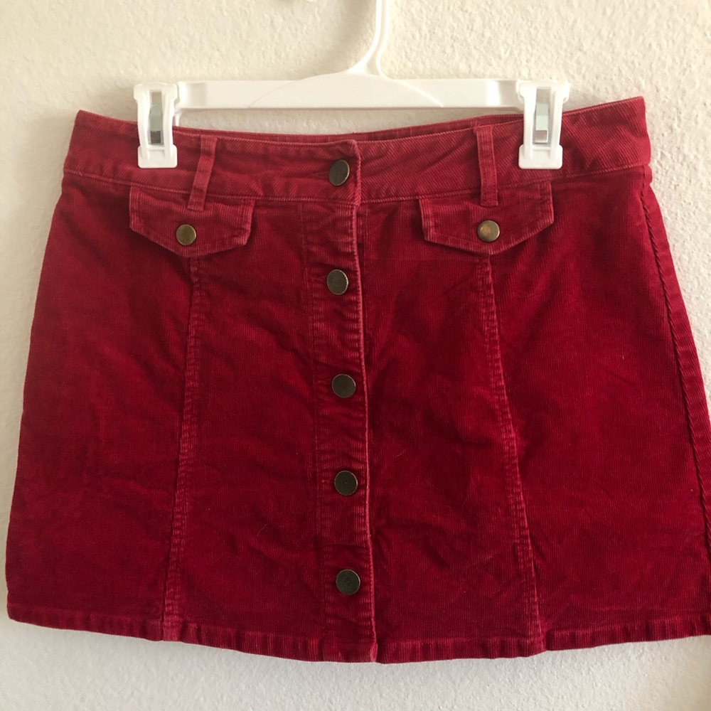 corduroy mini skirt